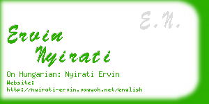 ervin nyirati business card